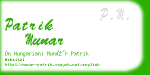 patrik munar business card